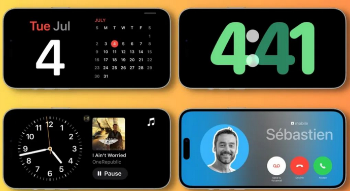 海港苹果手机维修分享iOS17横屏充电待机显示有什么好处 