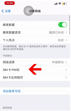 海港苹果14维修网分享如何给iPhone14的SIM卡设置密码 